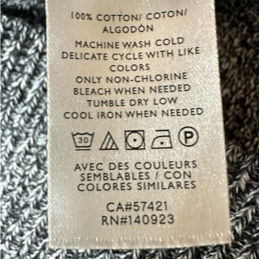 LOFT Marled Bobble Sleeve Sweater Women's Size Medium. Gray/Black Color. - Picture 8 of 8